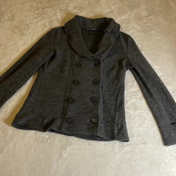 Babette Ballinger Gray 100% Wool Coat size Medium - Picture 3 of 17